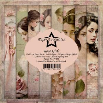 Paper Favourites - Designpapier "Rose Girls" Paper Pack 6x6 Inch - 24 Bogen