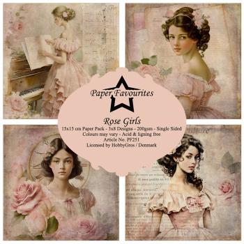 Paper Favourites - Designpapier "Rose Girls" Paper Pack 6x6 Inch - 24 Bogen