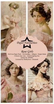 Paper Favourites - Designpapier "Rose Girls " Slim Paper Pack 3x8 Inch - 24 Bogen