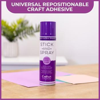 Crafters Companion - Stick and Spray Mounting Adhesive - Purple Can