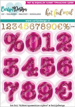 Carlijn Design "Alphabet Typewriter Numbers" Hot Foil  