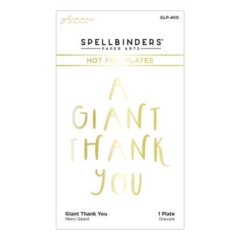 Spellbinders - Heißfolien-Platte "Giant Thank You" Hot Foil Plate