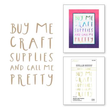 Spellbinders - Heißfolien-Platte "Buy Me Craft Supplies" Hot Foil Plate