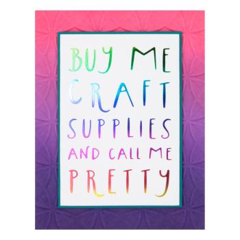 Spellbinders - Heißfolien-Platte "Buy Me Craft Supplies" Hot Foil Plate