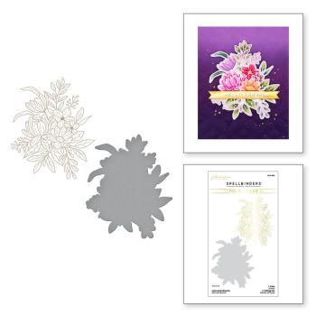 Spellbinders - Glimmer Hot Foil Plate "Hexi-Gem Blooms"