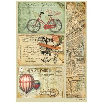 Stamperia - Decopatch Papier "Post Card" Decoupage A4 - 6 Bogen  