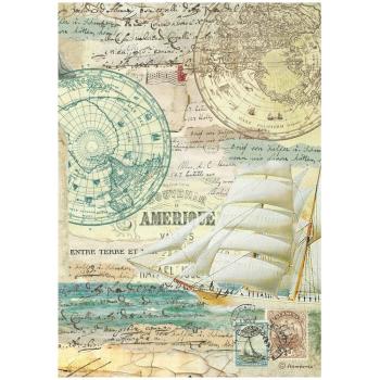 Stamperia - Decopatch Papier "Sailing Ship" Decoupage A4 - 6 Bogen  