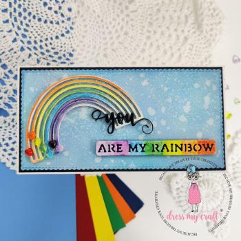 Dress My Craft - Stanzschablone "You Are My Rainbow" Dies