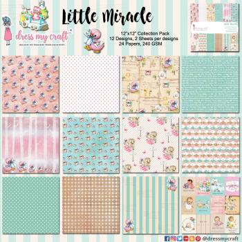 Dress My Craft - Designpapier "Little Miracle" Paper Pack 12x12 Inch - 24 Bogen