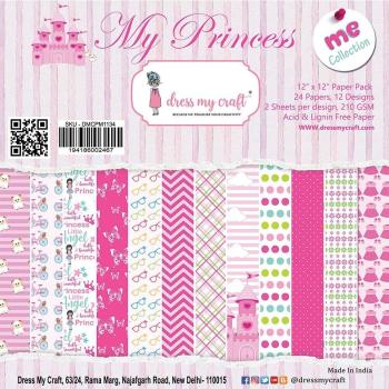 Dress My Craft - Designpapier "My Princess" Paper Pack 12x12 Inch - 24 Bogen