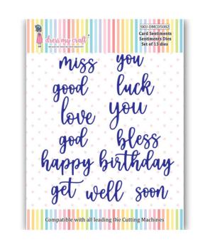 Dress My Craft - Stanzschablone "Card Sentiments" Dies