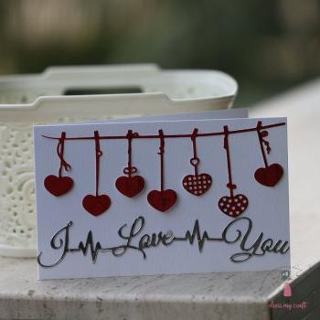 Dress My Craft - Stanzschablone "I Love You" Dies