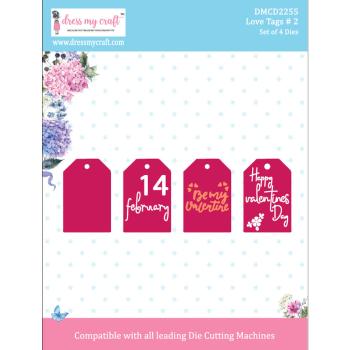 Dress My Craft - Stanzschablone "Love Tags # 2" Dies