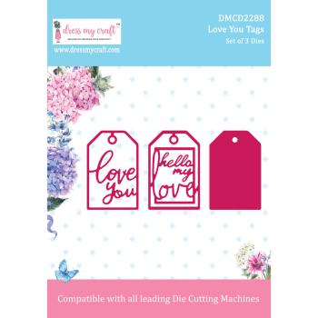 Dress My Craft - Stanzschablone "Love You Tags" Dies