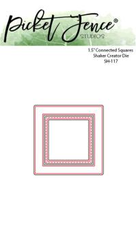 Picket Fence Studios - Stanzschablone "Connected Squares 1.5 Inch Shaker" Dies 4x6 Inch