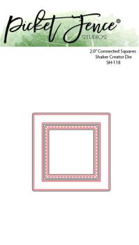 Picket Fence Studios - Stanzschablone "Connected Squares 2.0 Inch Shaker" Dies 4x6 Inch