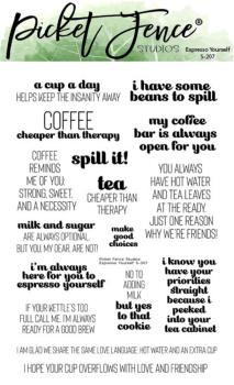 Picket Fence Studios - Stempelset "Espresso Yourself" Clear stamps