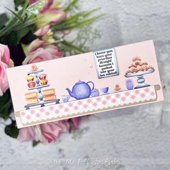 Picket Fence Studios - Stanzschablone "Time for Tea" Dies 4x10 Inch