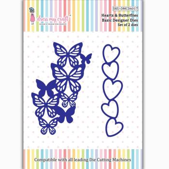 Dress My Craft - Stanzschablone "Hearts & Butterflies" Dies