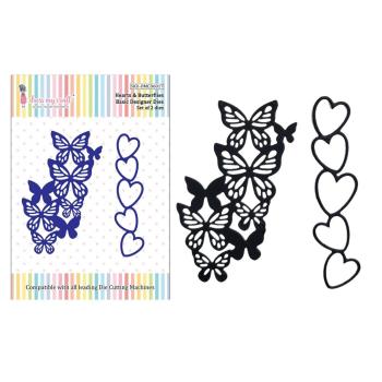 Dress My Craft - Stanzschablone "Hearts & Butterflies" Dies