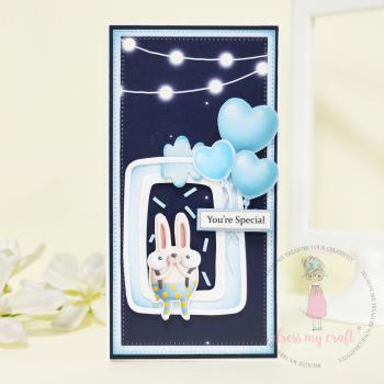 Dress My Craft - Stanzschablone "Cute Frame With 2 Clouds" Dies