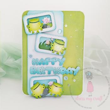 Dress My Craft - Stanzschablone "Grass Borders & Frog" Dies