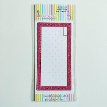 Dress My Craft - Stanzschablone "Love Border" Slimline Mini Dies