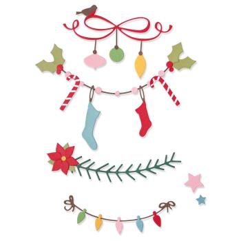 Sizzix - Stanzschablone "Christmas Borders" Thinlits Craft Dies