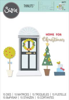 Sizzix - Stanzschablone "Home for Christmas" Thinlits Craft Dies