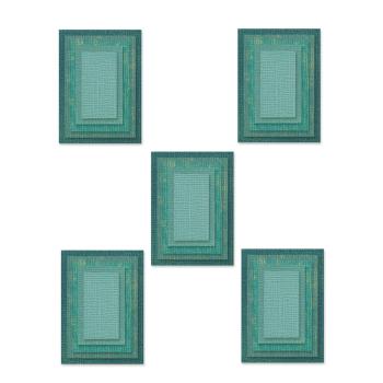 Sizzix - Stanzschablone "Stacked Tiles, Rectangles" Thinlits Craft Dies by Tim Holtz