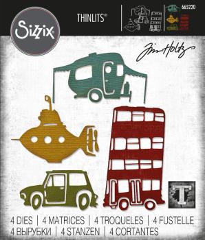 Sizzix - Stanzschablone "Wacky Transport #1" Thinlits Craft Dies by Tim Holtz