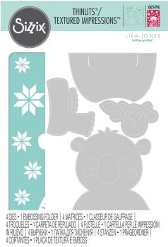 Sizzix - Stanzschablone "Cozy Bear" Thinlits Craft Dies by Lisa Jones