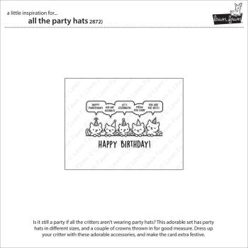 Lawn Fawn - Stempelset "All The Party Hats" Clear Stamps