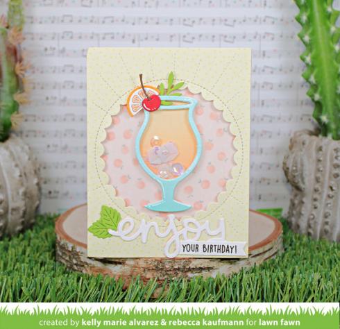 Lawn Fawn - Stanzschablone "Build-A-Drink Cocktail" Add-on Die