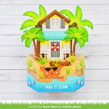 Lawn Fawn - Stanzschablone "Build-A-House Beach" Add-on Die