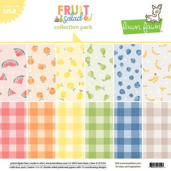 Lawn Fawn - Designpapier Fruit Salad" Paper Pad 12x12 Inch - 12 Bogen