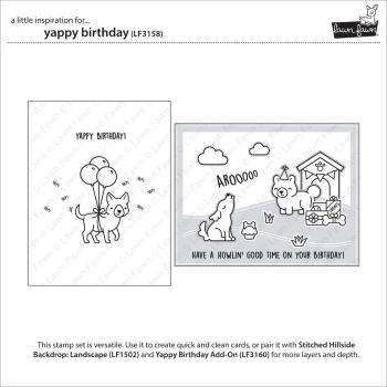 Lawn Fawn - Stempelset "Yappy Birthday" Clear Stamps