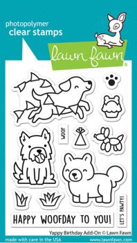 Lawn Fawn - Stempelset "Yappy Birthday" Clear Stamp Add-On