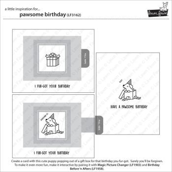 Lawn Fawn - Stempelset "Pawsome Birthday" Clear Stamps