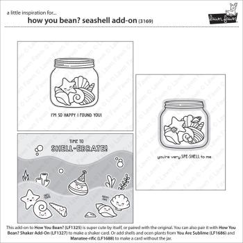 Lawn Fawn - Stempelset "How You Bean? Seashell" Clear Stamp Add-On