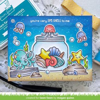 Lawn Fawn - Stempelset "How You Bean? Seashell" Clear Stamp Add-On