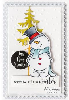 Marianne Design - Stempel & Stanzschbalone "Snowman" Clear Stamps & Dies