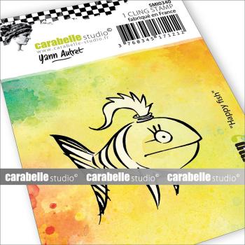 Carabelle Studio - Gummistempel "Happy Fish" Cling Stamp