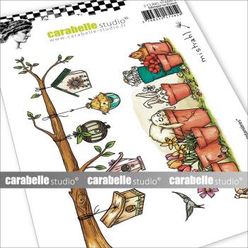 Carabelle Studio - Gummistempelset "Frises Printanières" Cling Stamp