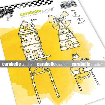 Carabelle Studio - Gummistempelset "Dwellings" Cling Stamp