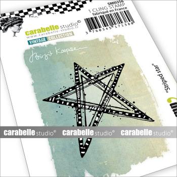 Carabelle Studio - Gummistempel "Striped Star" Cling Stamp Mini