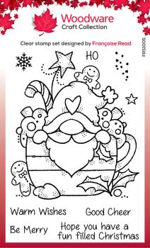 Woodware - Stempelset "Gnome Christmas Cup" Clear Stamps 