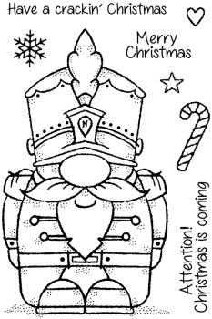 Woodware - Stempelset "Nutcracker Gnome" Clear Stamps 