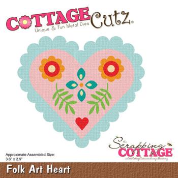 Scrapping Cottage - Stanzschablone "Folk Art Heart" Dies