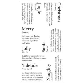 Sizzix - Stempelset "Festive Dictionary Definitions" Clear Stamps Design by Pete Hughes